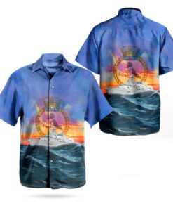 Royal Canadian Navy HMCS Halifax/ NCSM Halifax (FFH 330) Hawaiian Shirt