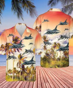 US Air Force F-16 Fighting Falcon Hawaiian Shirt