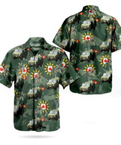 Canadian Army LSVW Military Truck Hawaiian Shirt