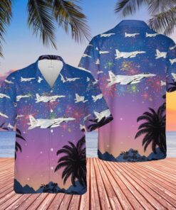 USAF Massachusetts Air National Guard 102nd Fighter Wing F-15 Eagles Hawaiian Shirt