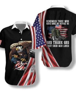 Remember Veterans And Thank God Hawaiian Shirt- For men and women - Fanshubus