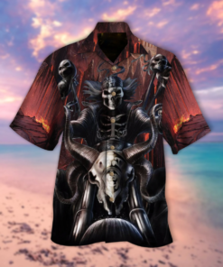 Ride Or Die Skull Motorbike Hawaiian Shirt