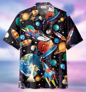Rocketn the Space Hawaiian Shirts- For men and women - Fanshubus