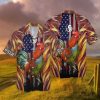 Rooster American Flag Farm Lover 3D Full Print Hawaiian Shirt Shirt - For Men and Women - Fanshubus