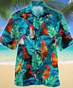 Rooster Lovers Gift Hawaiian Shirt .