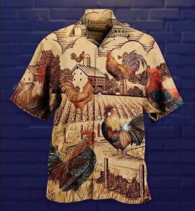 Rooster Vintage Hawaiian Shirt | For Men &amp; Women | Adult | Hw2278- For men and women