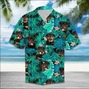 Rottweiler Tropical Hawaiian Shirt- For men and women - Fanshubus