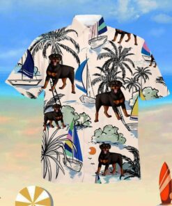 Rottweilier Summer Beach Hawaiian Shirt - For Men and Women - Fanshubus