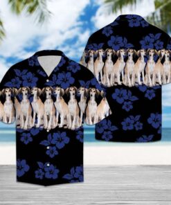 Saluki Blue Best Design Hawaiian Shirt For Men Women- For men and women - Fanshubus