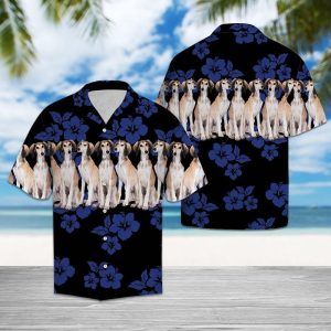 Saluki Blue Best Design Hawaiian Shirt For Men Women- For men and women - Fanshubus