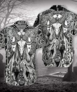 Satanic Pagan Demon Hawaiian Shirt- For men and women - Fanshubus