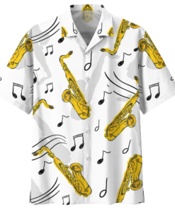 SAXOPHONE HAWAIIAN SHIRT .