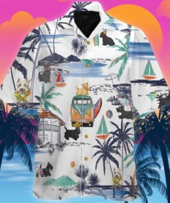 Schnauzer Summer vacation on beach Hawaiian Shirt - For Men and Women Fanshubus