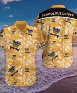 School Bus Driver Tropical Hawaiian Shirt