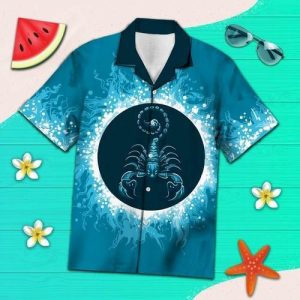 Scorpio Hawaiian Shirt | For Men &amp; Women | Adult |- For men and women - Fanshubus