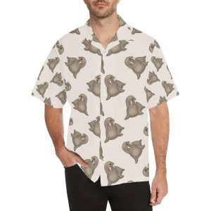Sea Lion Pattern Men's All Over Print Hawaiian Shirt- For men and women - Fanshubus