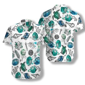 Sea Organisms Fish Hawaiian Shirt | For Men &amp; Women | Adult | Hl1061- For men and women