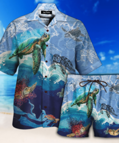 Sea Turtle Fresh Hawaiian Shirt Set  -  Unisex