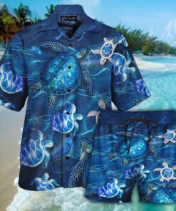 Sea Turtle So Fresh Hawaiian Shirt Set  -  Unisex