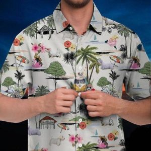 Sealyham Terrier Hawaiian Shirt Hawaii Beach Retro .
