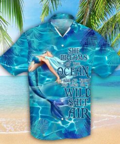 She Dreams Of The Ocean Hawaiian Shirt For Men Women- For men and women - Fanshubus