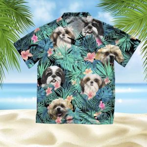 SHIH TZ - Summer Leaves - Hawaiian Shirt - For Men and Women - Fanshubus