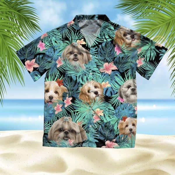 SHIH TZU - Summer Leaves - Hawaiian Shirt - For Men and Women Fanshubus