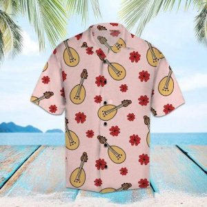 Shirtimple Ukulele Floral Hawaiian Aloha Shirt- For men and women - Fanshubus