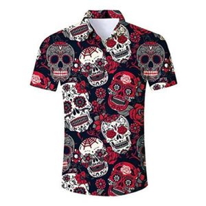 Shop MenS Hawaiian Shirt Halloween Skeleton - Fanshubus