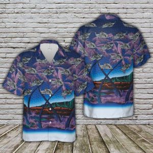 Sikorsky Mh-53 Pave Low Purple Unisex Hawaiian Shirts Beach Short- For men and women - Fanshubus