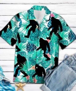 Simple Bigfoot Tropical Hawaiian Shirt