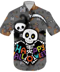 SKELETON HALLOWEEN HAWAIIAN SHIRT