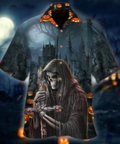 Skeleton Keep Divine Sword Halloween Hawaiian Shirt - For Men and Women Fanshubus