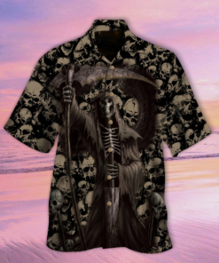 Skull And Scythe Of Death Hawaiian Shirt - For Men and Women Fanshubus