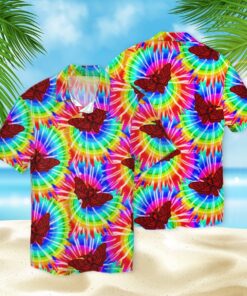 Skull Butterfly Tie Dye 3D Hawaiian Shirt- For men and women - Fanshubus