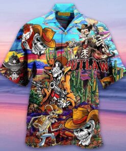 Skull Cowboy Hawaiian Shirt