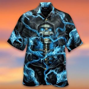 Skull Electric 3D All Over Printed Hawaiian Shirt  -  Unique Beach Shirt - For Men and Women Fanshubus