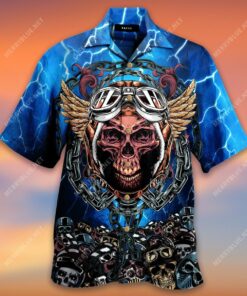 Skull Helmet Protects You Hawaiian Shirt