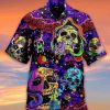 Skull Hippie Multicolor Amazing Design Hawaiian Shirt- For men and women - Fanshubus