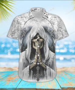 Skull White Amazing Design Hawaiian Shirt- For men and women - Fanshubus