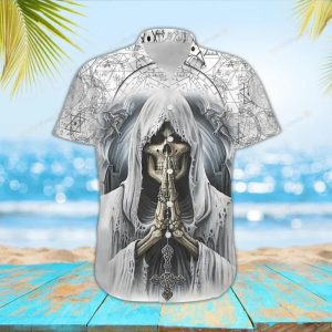 Skull White Amazing Design Hawaiian Shirt- For men and women - Fanshubus