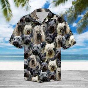 Skye Terrier Black High Quality Hawaiian Shirt- For men and women - Fanshubus