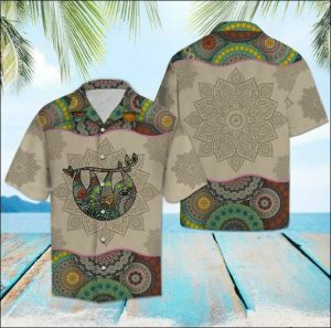 Sloth Mandala hawaiian shirt- For men and women - Fanshubus
