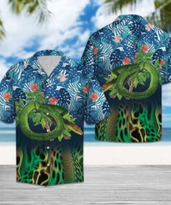 Snake Blue Nice Design Hawaiian Shirt- For men and women - Fanshubus