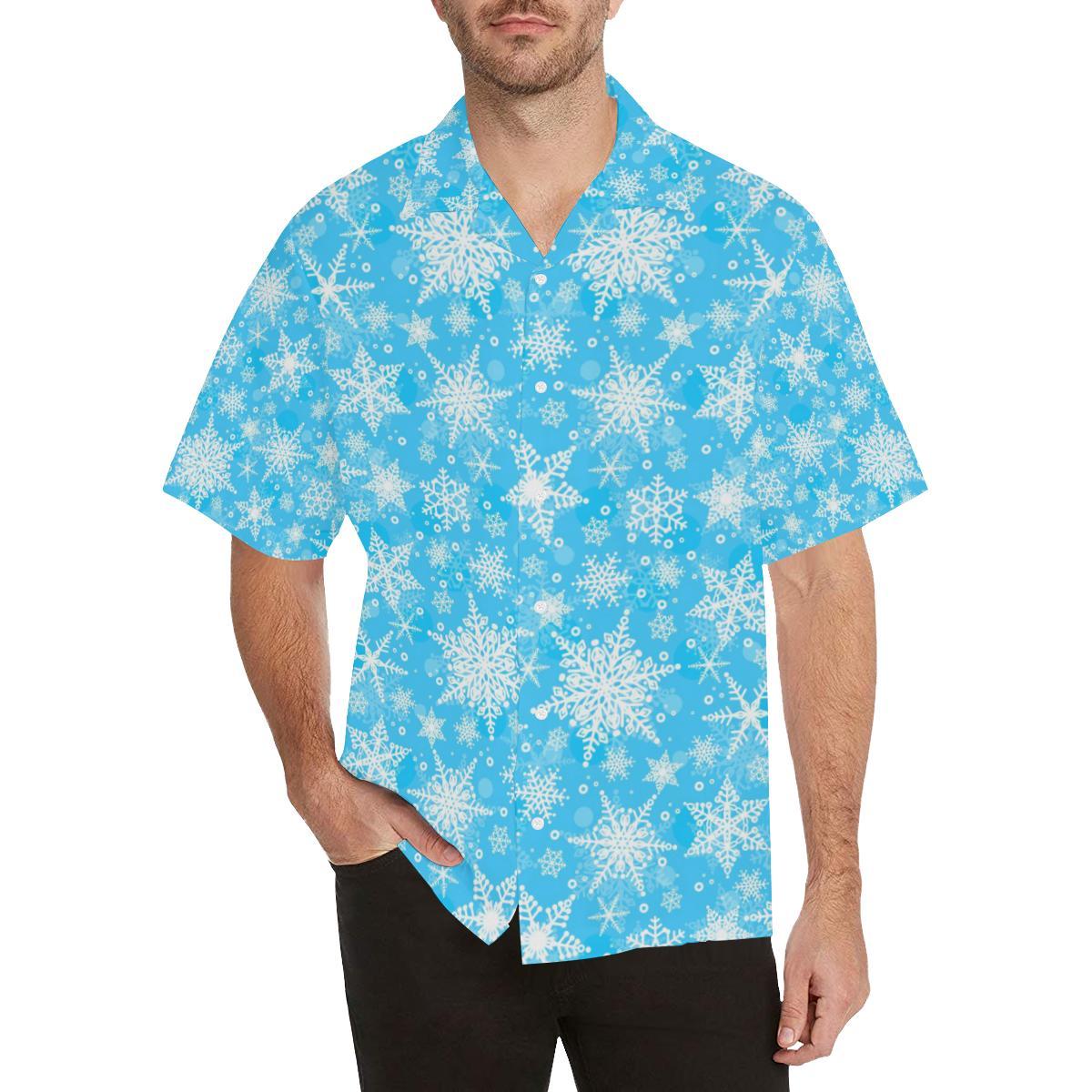 snowflake_pattern_mens_all_over_print_hawaiian_shirt_7012.jpg