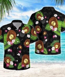 Softball Beach Vibe Tropical Hawaiian Shirt- For men and women - Fanshubus