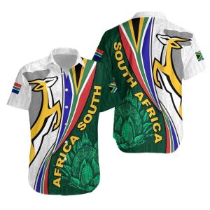 South Africa Hawaiian Shirt Springboks Rugby Be Unique White - Fanshubus
