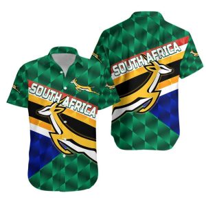South Africa Hawaiian Shirt Springboks Rugby Sporty Style - Fanshubus