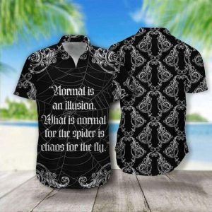Spider Normal Is An Illusion Hawaiian Shirt- For men and women - Fanshubus