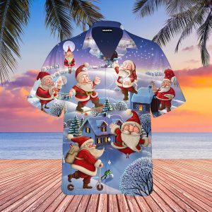 Stay Cool Santa Claus Christmas Hawaiian Shirt- For men and women - Fanshubus
